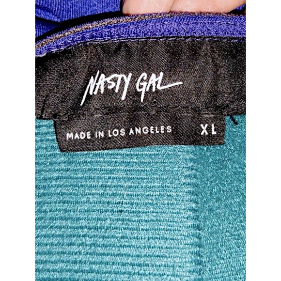 Nasty Gal Scuba Revenge Dress Mini XLARGE Royal Blue Party Girl Fit Flare - Picture 3 of 7